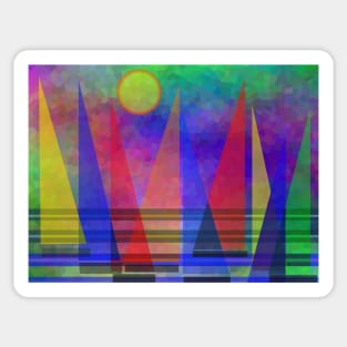 SUNSHINE And Sailing Digital Art Sticker